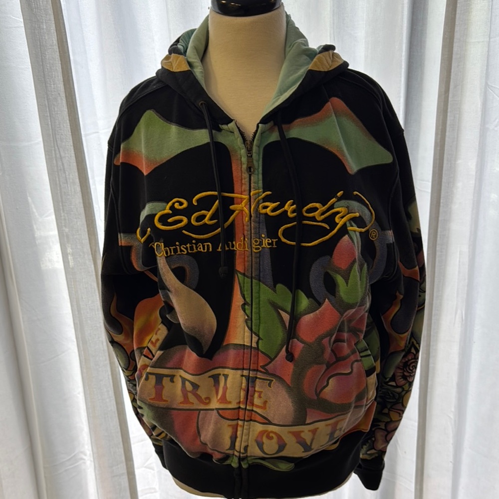 Ed Hardy Multicolor Graphic Hoodie